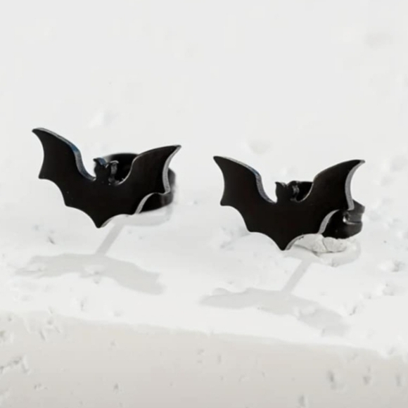 Jewelry - Titanium Steel Bat Earrings